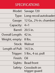 savage model 720 shotgun