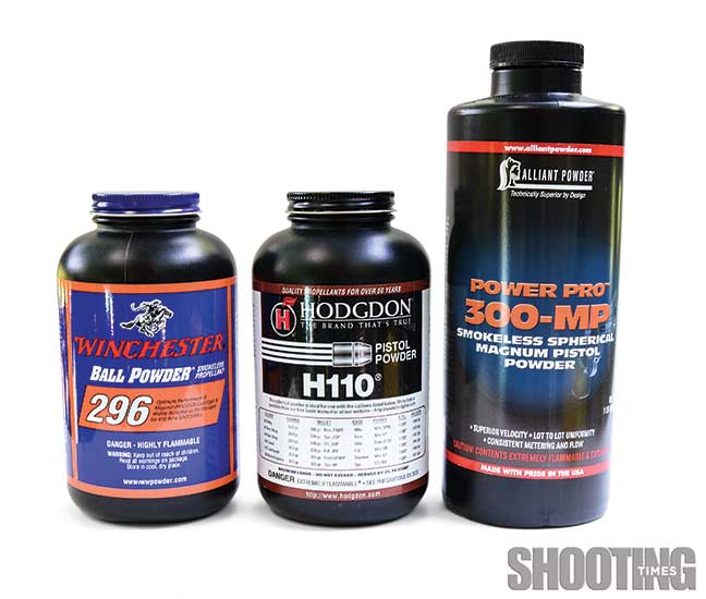 H110 and W296 .44 mag reloading powders