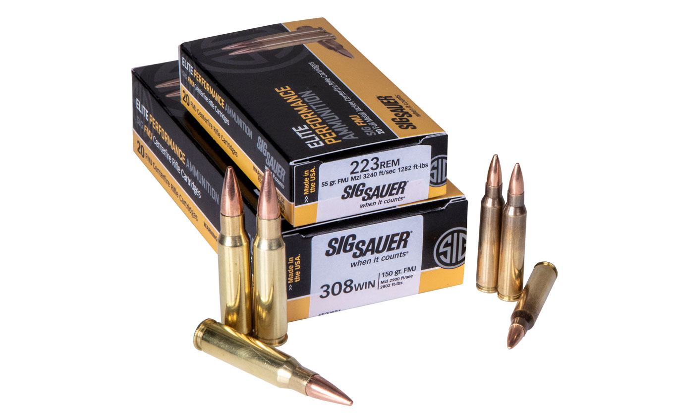 SIG SAUER Introduces 223 Rem and 308 Win FMJ Rifle Ammo